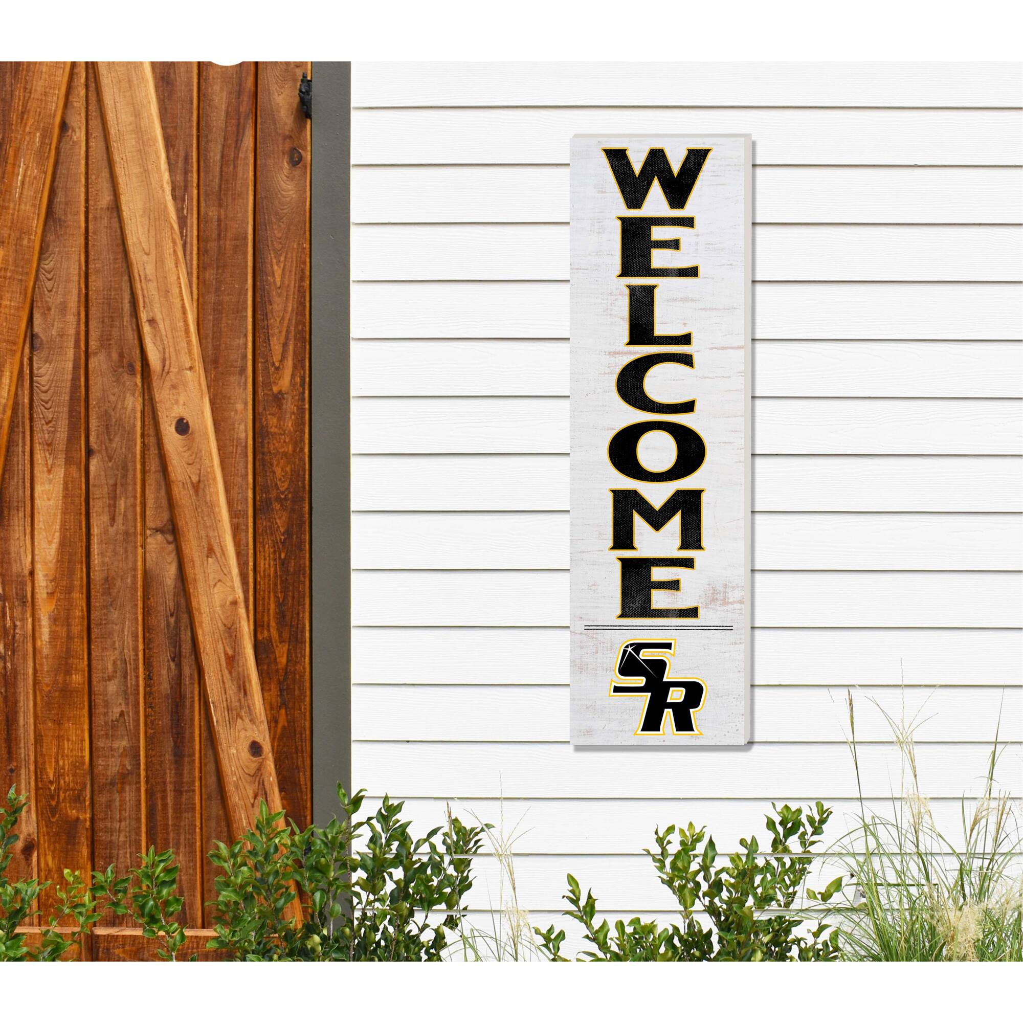 Alt View 1. Jardine - Saint Rose Golden Knights 10'' x 35'' Indoor/Outdoor Welcome Sign - White.