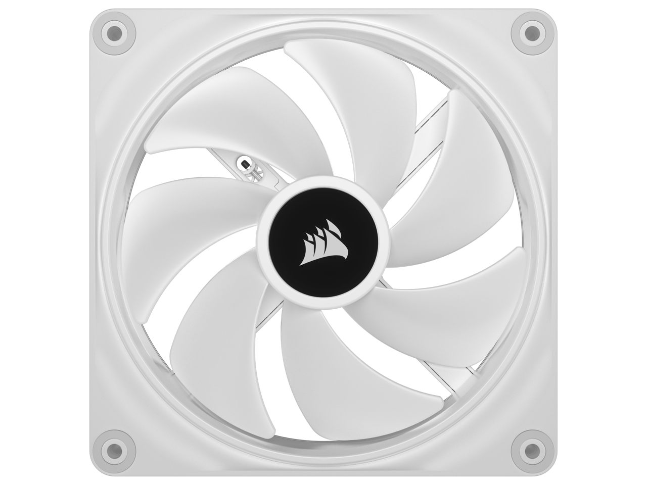 Alt View 3. CORSAIR - CORSAIR QX RGB Series, iCUE LINK QX140 RGB WHITE, 140mm Magnetic Dome RGB Fan,  Expansion Kit - White.
