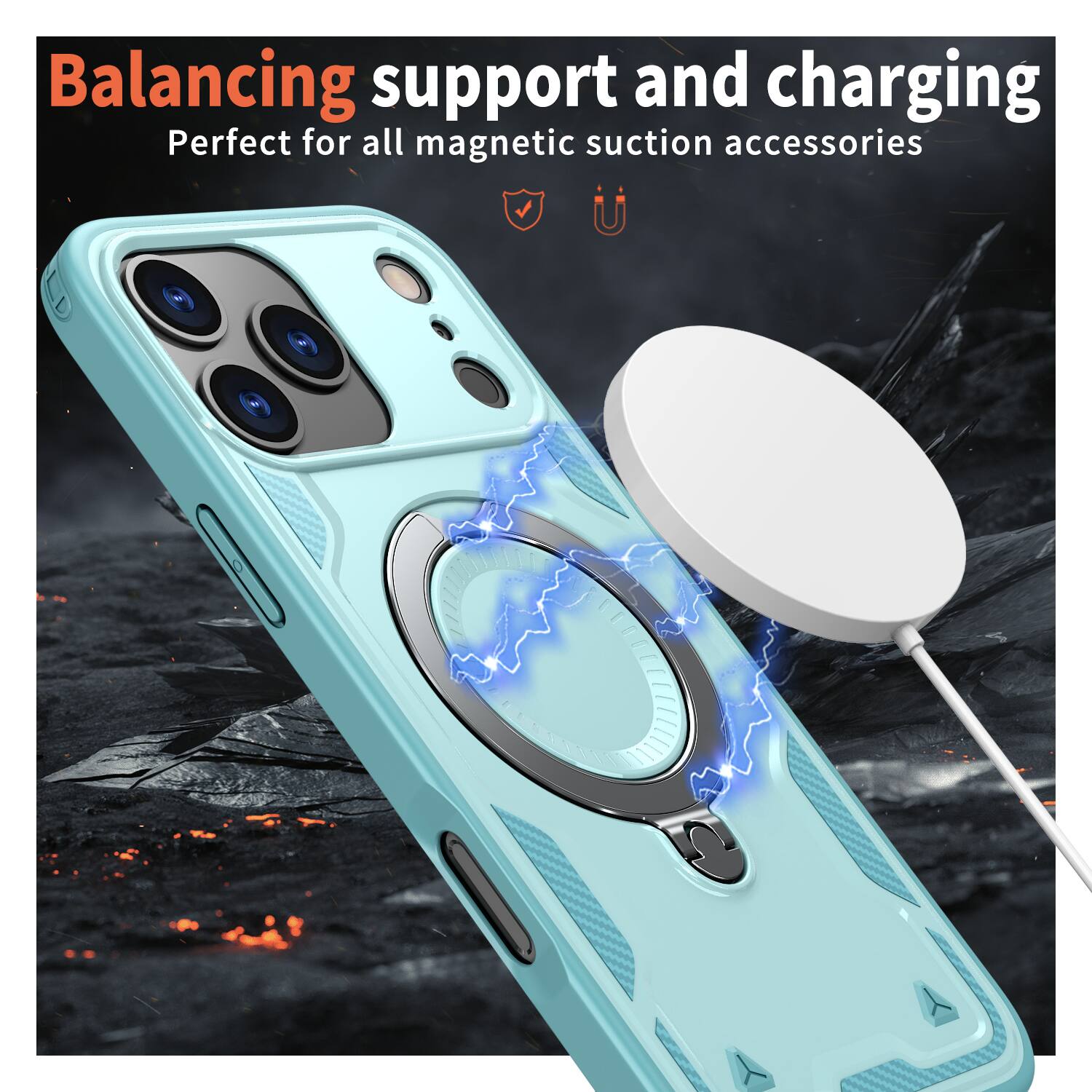 Balancing support and charging  
Perfect for all magnetic suction accessories