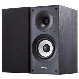 VEVOR - 25W x 2, Active Studio Monitor Speaker with 5.5 Inch Woofer, Bluetooth/RCA/Coaxial/Optical/USB/Subwoofer Connection - Black