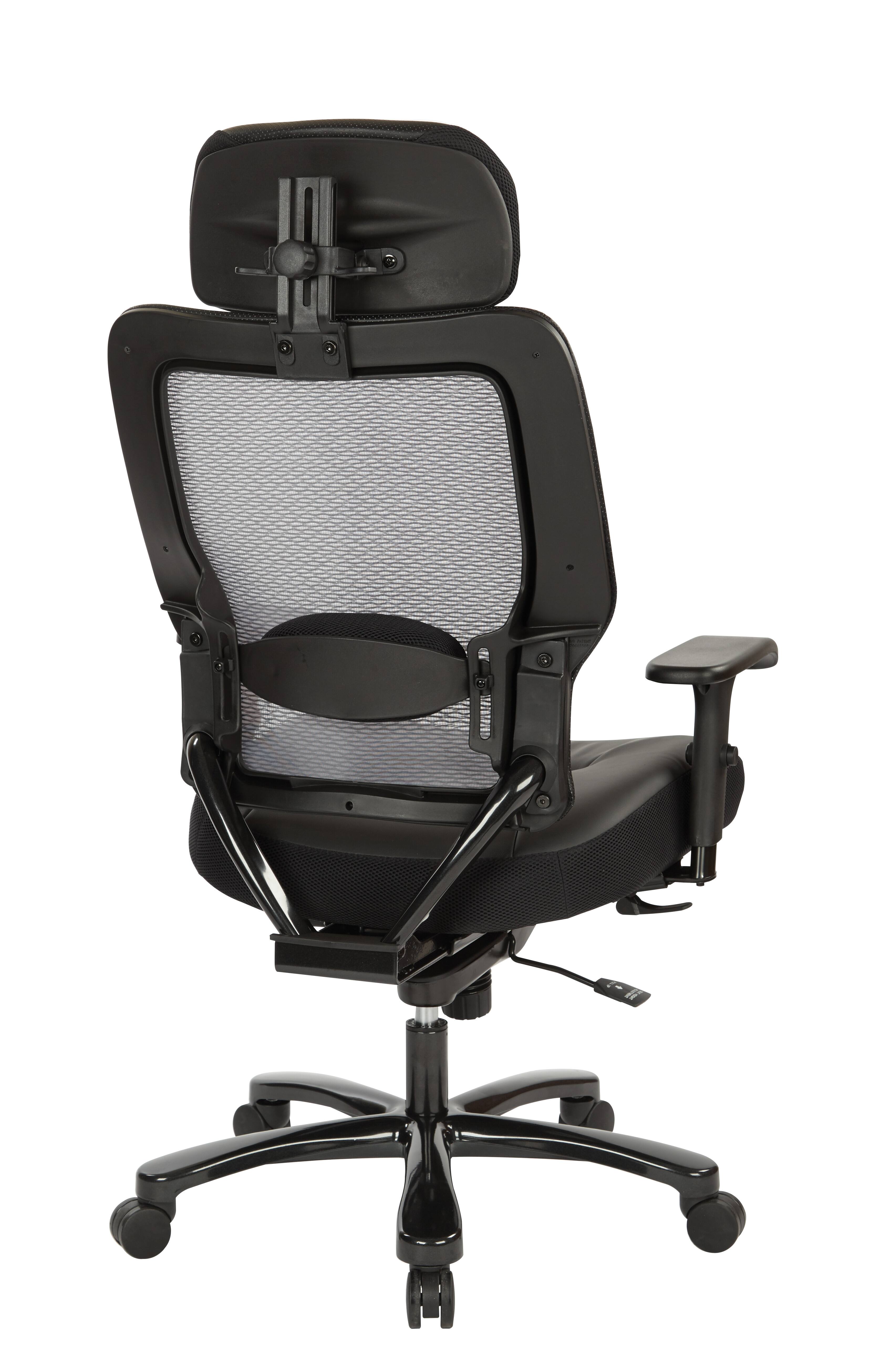 Back. Office Star Products - Executive Big and Tall Chair - Black.