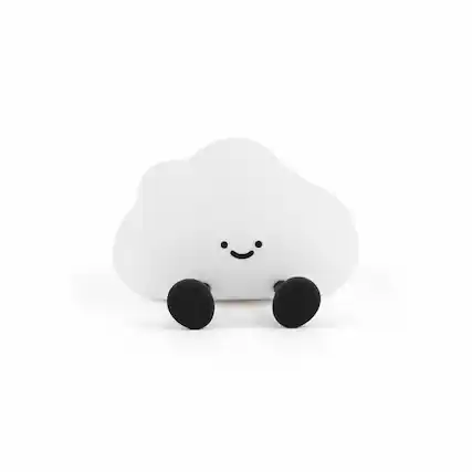 Front. FINEAK - Cloud Night Light: Rechargeable Silicone Nursery Lamp - 3-Level Dimmable, Timer & Soft Touch Gift for Kids - Cloud.