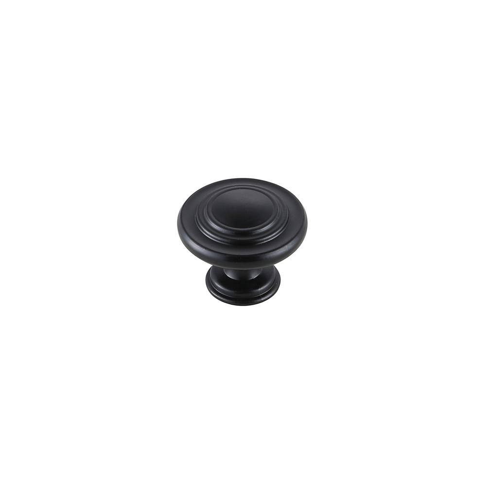 Back. Elegant Decor - Minu 1.3" Diameter Matte Black Mushroom Knob Multipack (Set of 10) - Matte Black.