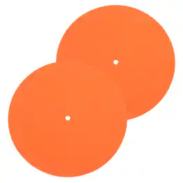 Unique Bargains - 2pcs Record Player Mat, 7 Inch Turntable Mat 3mm Felt Pad for Vinyl Record - Orange