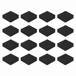 Unique Bargains - Single Sided Speaker Isolation Pads 50x50x15mm Square EVA Acoustic Foam Anti-Vibration Feet for Speaker Subwoofer, 16pcs - Black