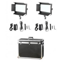 CamelBak - Came-TV 1380 Bi-Color LED 2-Light Kit, Includes 2x 4-Way Barndoor, 2x Power Adapter, 2x DMX Cable, 2x AC Power Cord,