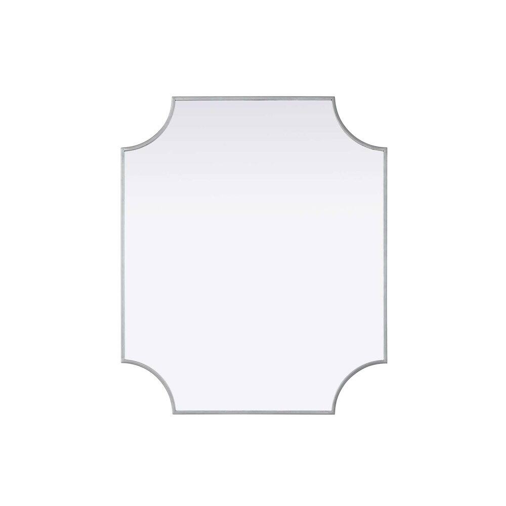 Alt View 4. Elegant Kitchen and Bath - Notched Metal Mirror 30x36 inch in Silver - Silver.