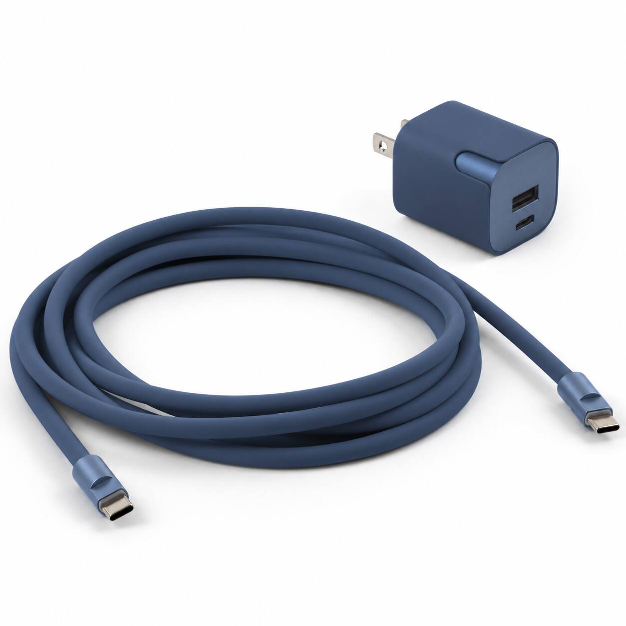 Alt View 3. Helix - Helix - GripCord 30W USB Wall Charger with USB-C Cable - Indigo - Indigo.