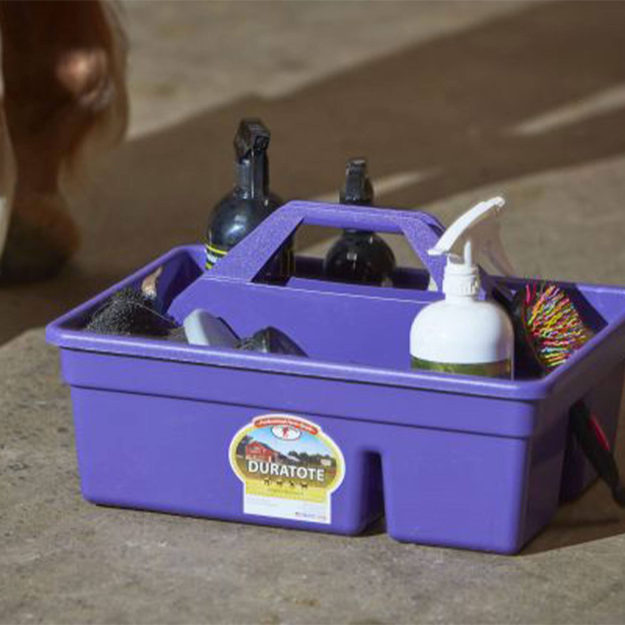 Alt View 5. Little Giant - Little Giant DuraTote Plastic Box Organizer w/2 Compartments & Handle, Purple - Purple.