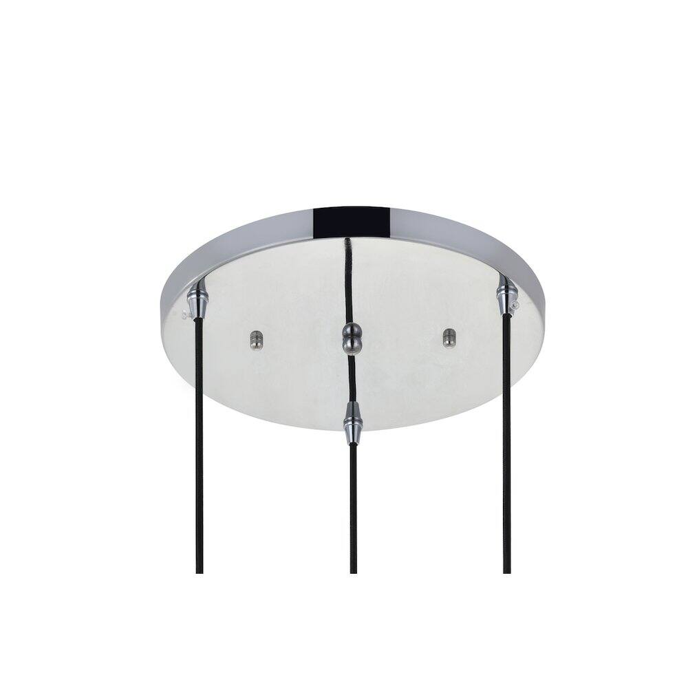 Left. Living District - Etude 3 Light Chrome Pendant - Chrome.