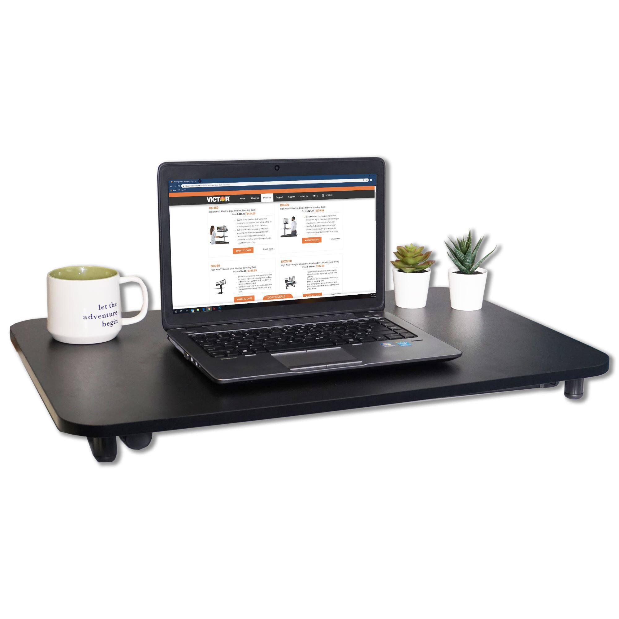 Alt View 12. Victor - Height Adjustable Laptop Desk Riser - Black.