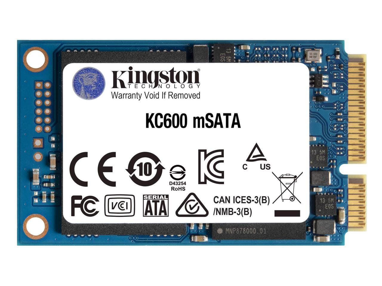 Kingston KC600 256 GB Solid State Drive mSATA Internal SATA (SATA