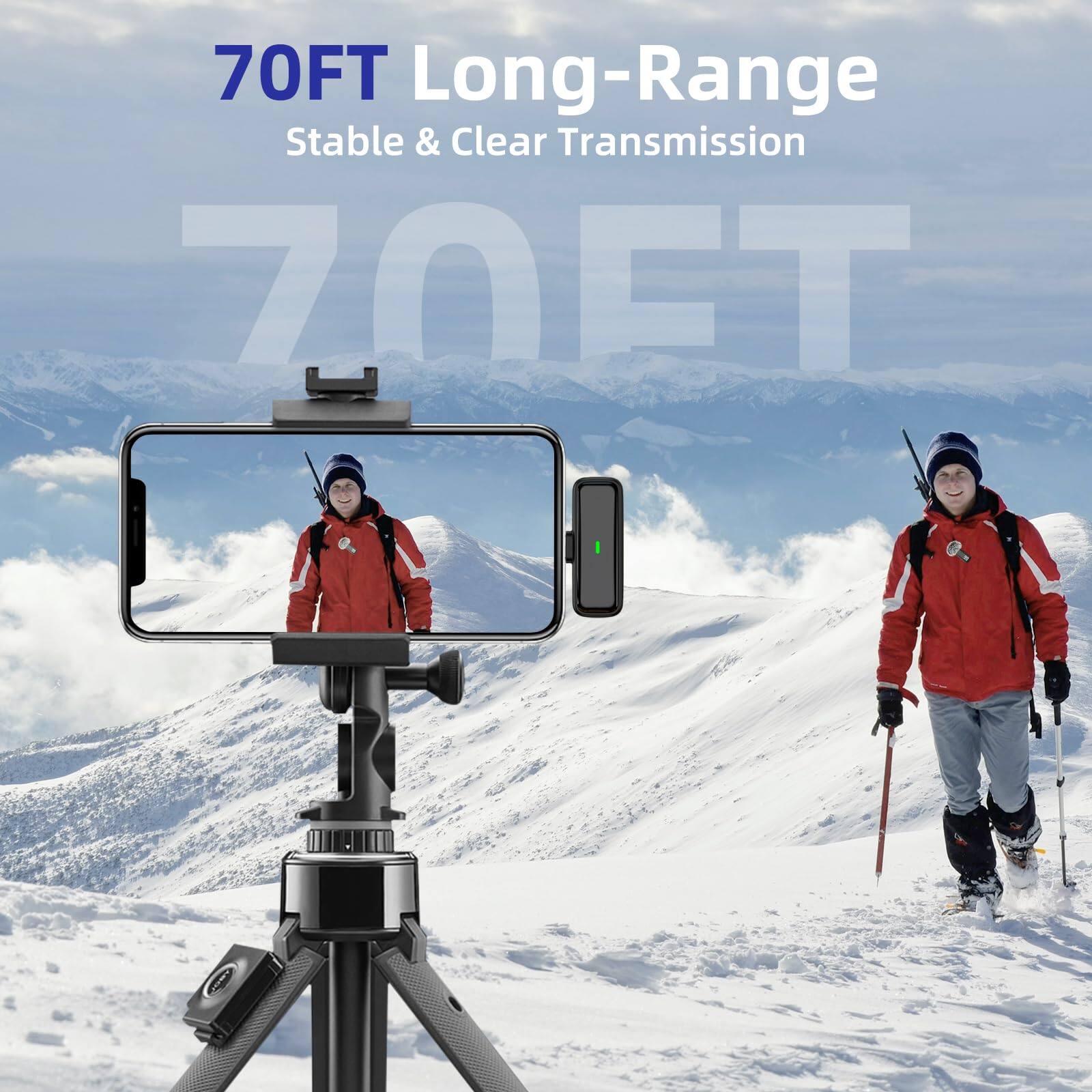 70FT Long-Range  
Stable & Clear Transmission