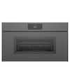 Fisher & Paykel - 30" 1.7 Cu. Ft. Single Convection Speed Oven, 6.8 Touchscreen, Handleless - Compact - Minimal Grey - Gray