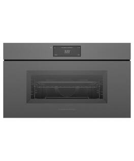 Fisher & Paykel - 30" 1.7 Cu. Ft. Single Convection Speed Oven, 6.8 Touchscreen, Handleless - Compact - Minimal Grey - Gray