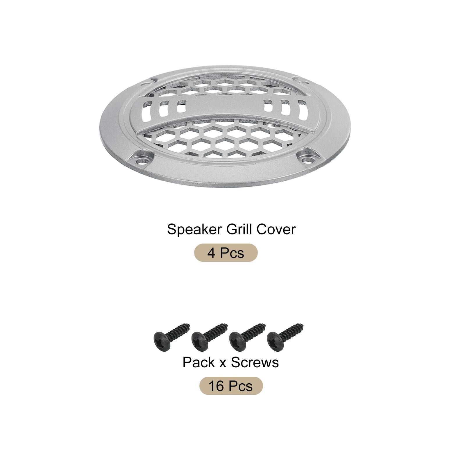 Speaker Grill Cover 4 Pcs Pack x Screws 16 Pcs