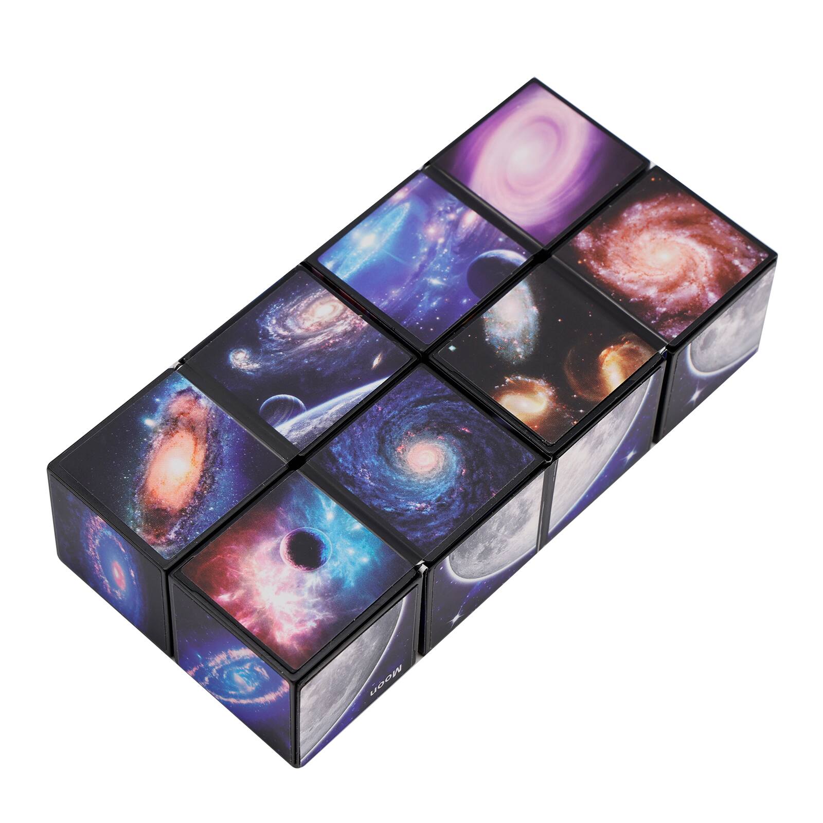 Angle. Topteng - 2-in-1 Earth Style Star Magic Cube Set - Transformable Educational Toy, Fidget Puzzle & Stress Relief for Kids & Adults.
