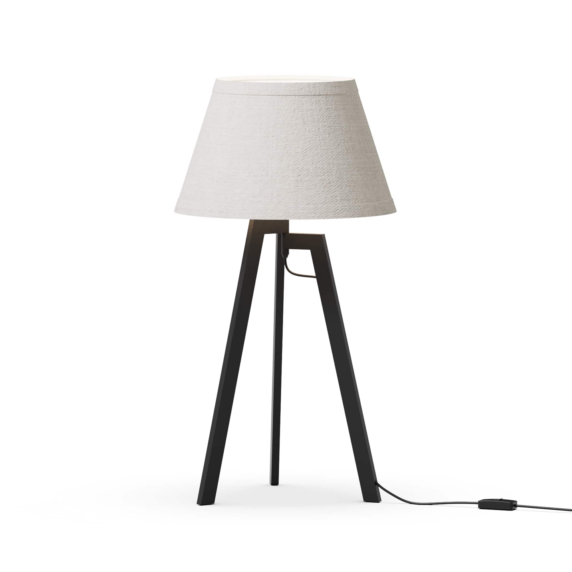 Infibrite - Architectural Tripod 27 Inch Table Lamp with Textured Shade, E26 Bulb Compatible - White price history on PriceWatchPro