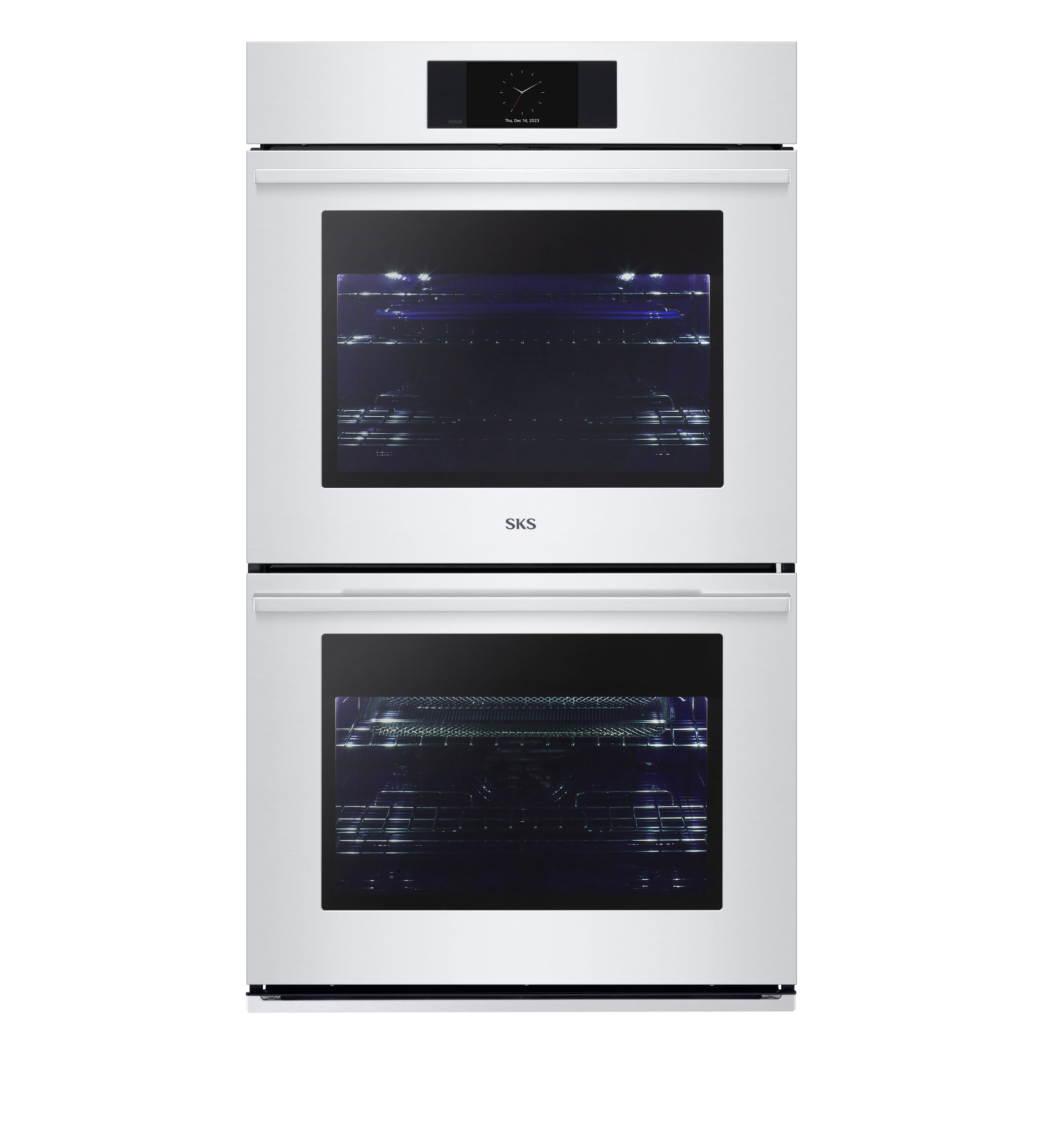 SKS - 30-in 9.4 Cu. Ft. Built-in Electric Double Wall Oven with Gourmet AI - Satin Stainless Steel