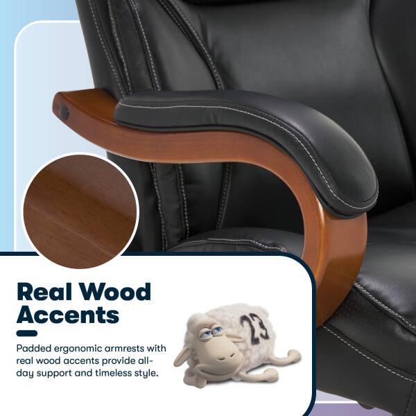 Real Wood Accents

Padded ergonomic armrests with real wood accents provide all-day support and timeless style.