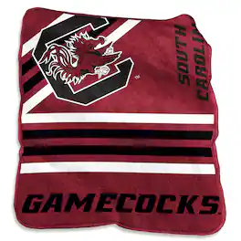 Logo Brands - South Carolina Gamecocks 50'' x 60'' Team Plush Raschel Throw Blanket - Multicolor