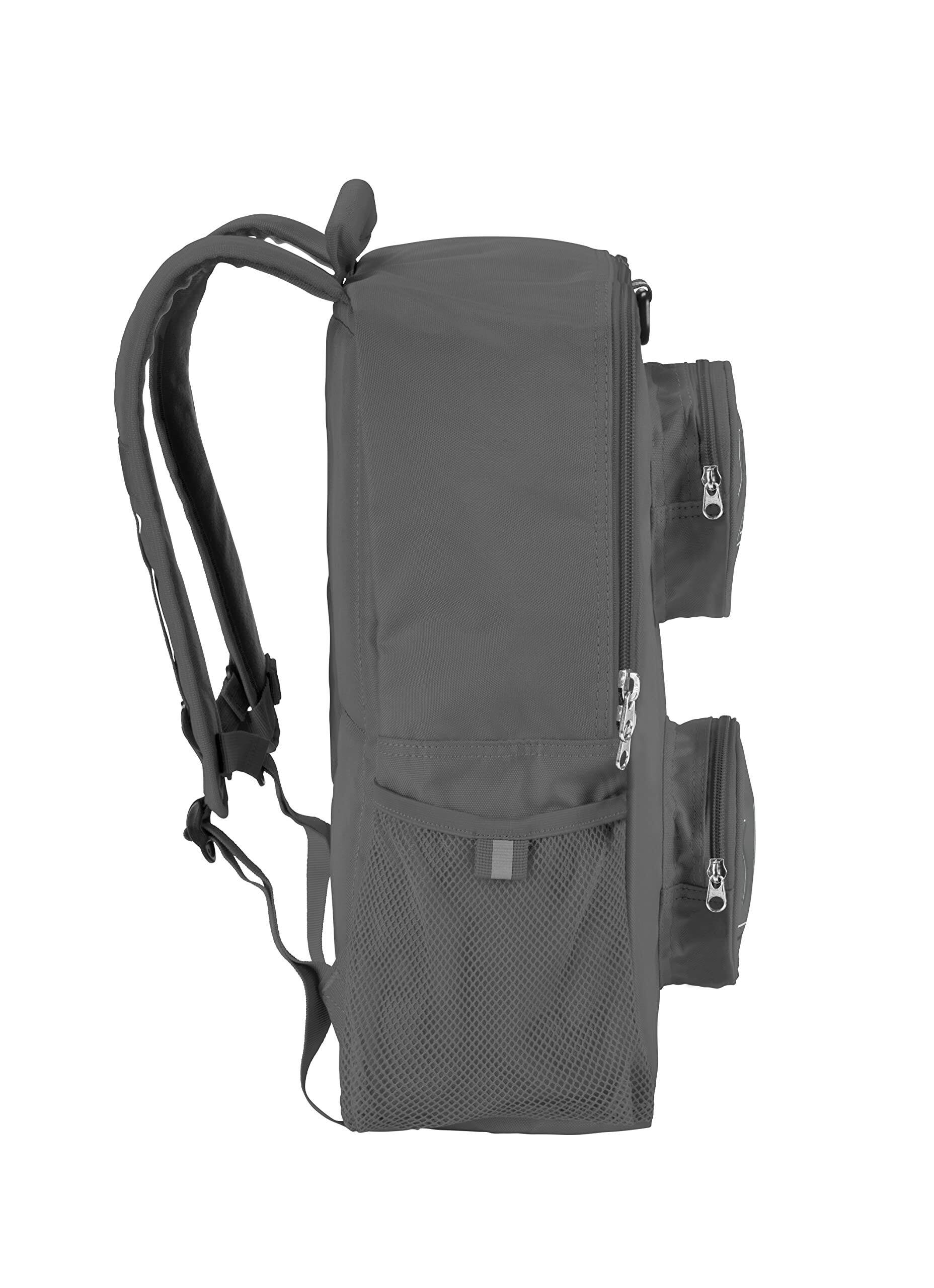 Angle. Haiku - LEGO Brick Backpack - Grey.
