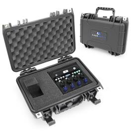 CASEMATIX - Waterproof Hard Case fits Zoom PodTrak P4next Podcast Recorder – Customizable Foam Travel Case for Podcasting Interface