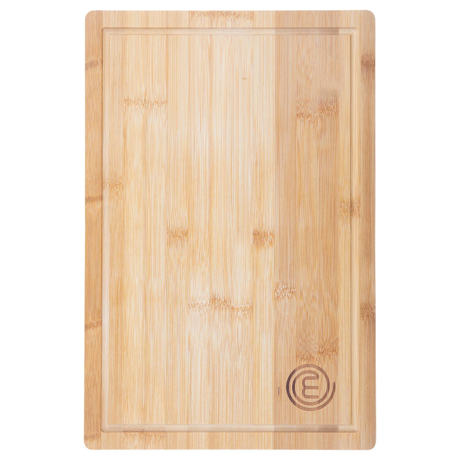 Front. MasterChef - Extra-Large Bamboo Cutting Board - Beige.
