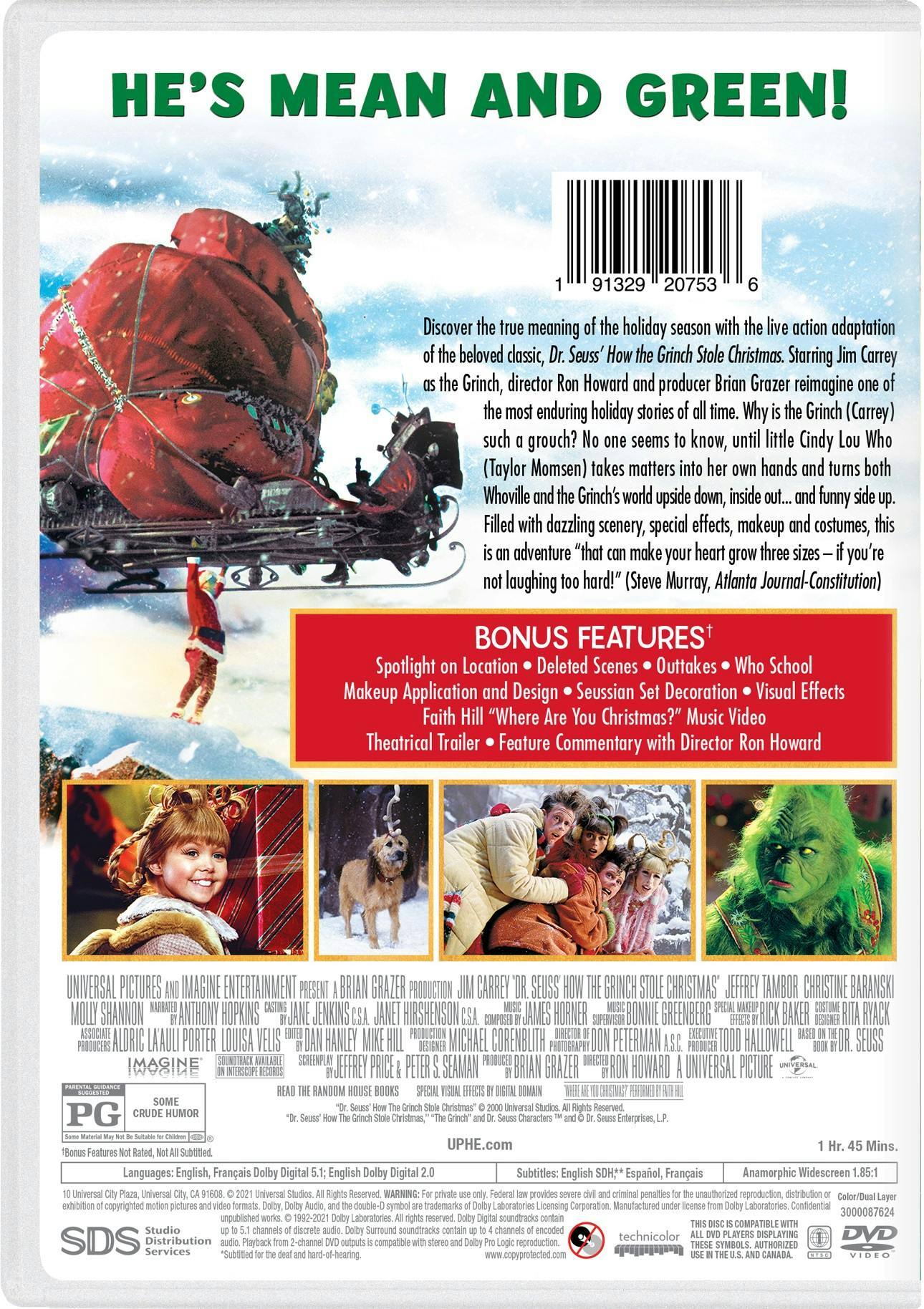 Back. The Grinch (DVD New Box Art) [DVD].