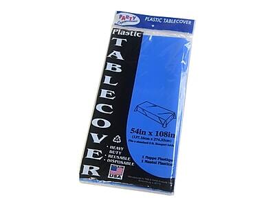 Plastic Table Cover  
54in x 108in (137.16cm x 274.3cm)  
Heavy Duty  
Reusable  
Disposable  
Made in USA  
1 Mantel Papp  
1 Plastico Flastico