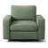Angle. Brick Attic - 36.2"Wide Swivel Accent Chair,360° Rotation Upholstered Comfortable Cushioned Seating, Pillowback Glider Rocking Chair - Green.