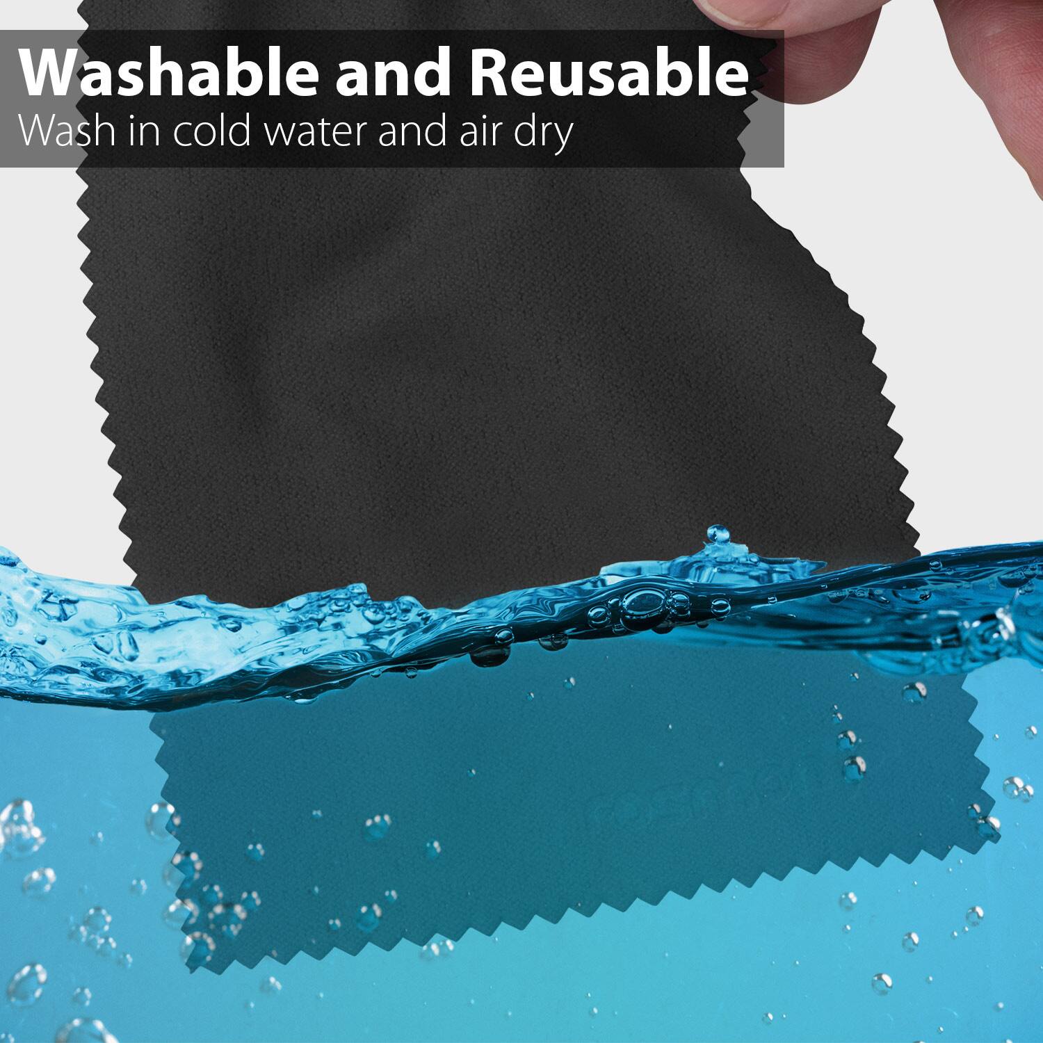Washable and Reusable. Wash in cold water and air dry.