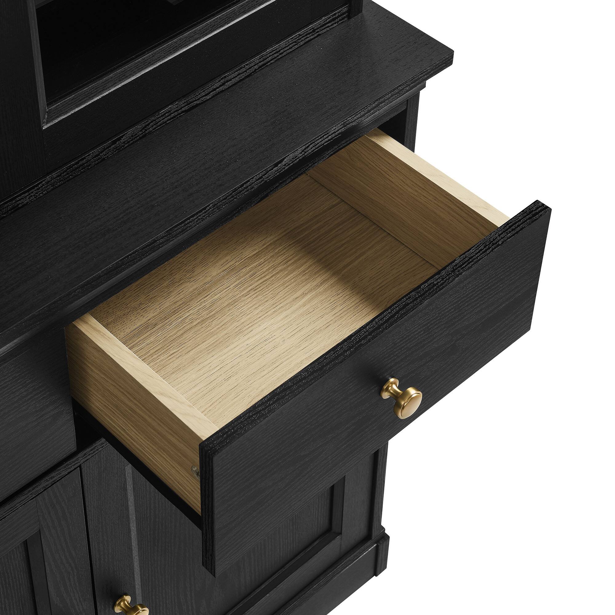 Alt View 6. Modway - Amara 79 Inch Large Storage Display Cabinet by Modway - Black Oak.
