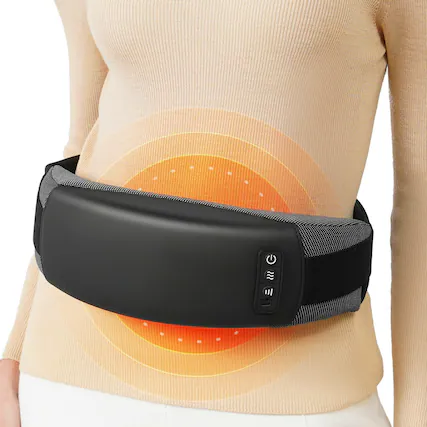Front. Live At Space - Wireless Heated Belt with 2 Heat & 3 Vibration Modes, Red Light Massage Pad for Back/Abdomen, Cordless Gift - 642146671272.