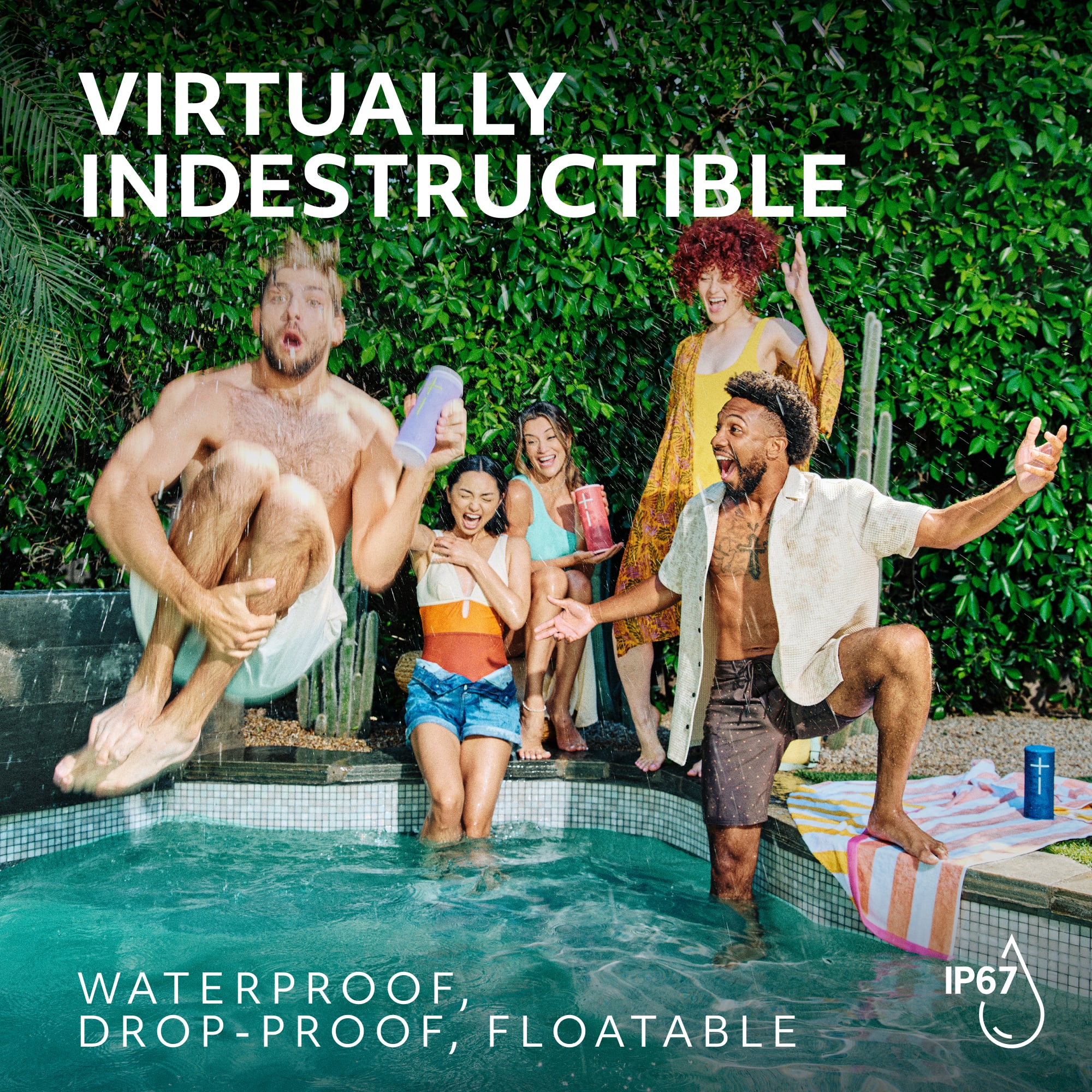 VIRTUALLY INDESTRUCTIBLE WATERPROOF, DROP-PROOF, FLOATABLE IP67