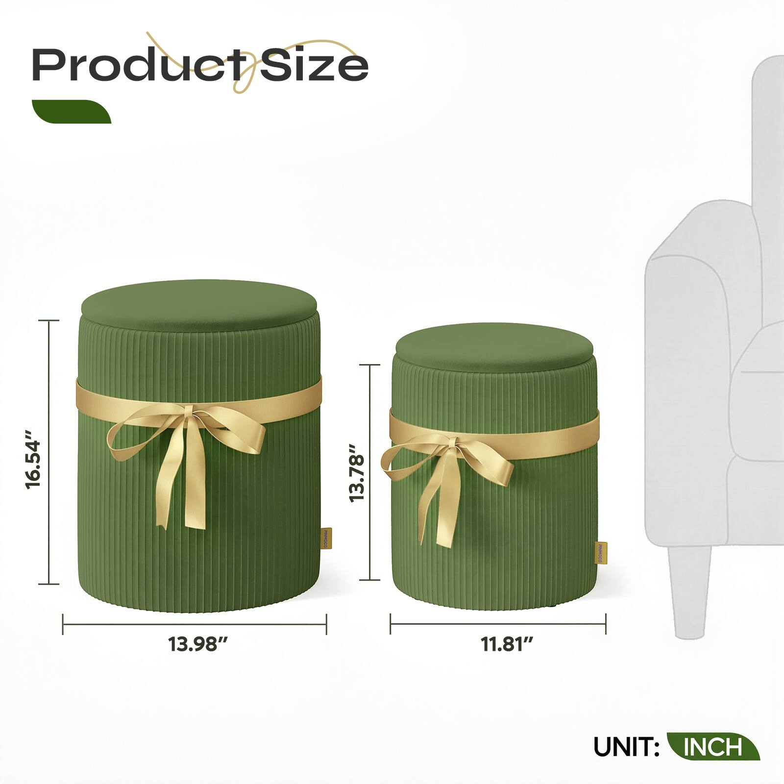 Product Size: 16.54" x 13.78" x 13.98" x 11.81"  
UNIT: INCH