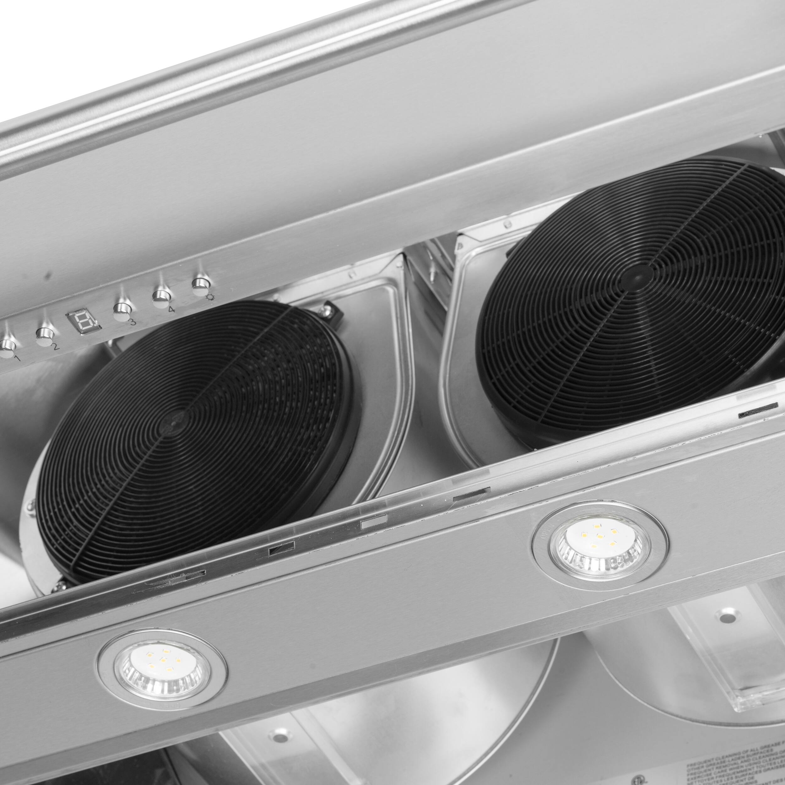 Alt View 2. Forno Appliances - Aria 48 in. Convertible Wall-Mounted Range Hood - Silver.