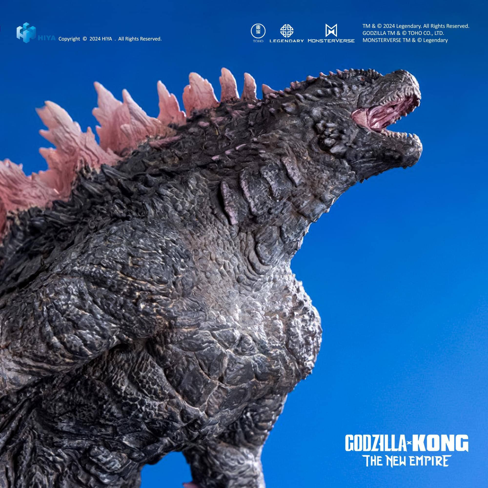 HIYA  
Copyright © 2024 HIYA. All Rights Reserved.  
TM & © 2024 Legendary. All Rights Reserved.  
GODZILLA TM & © TOHO CO., LTD.  
MONSTERVERSE TM & © Legendary  
LEGENDARY MONSTERVERSE  
GODZILLA-KONG THE NEW EMPIRE