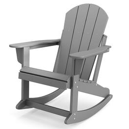 FODINGHILL - Adirondack Rocking Chair, All weather Outdoor Chair for Patio & Garden - Gray