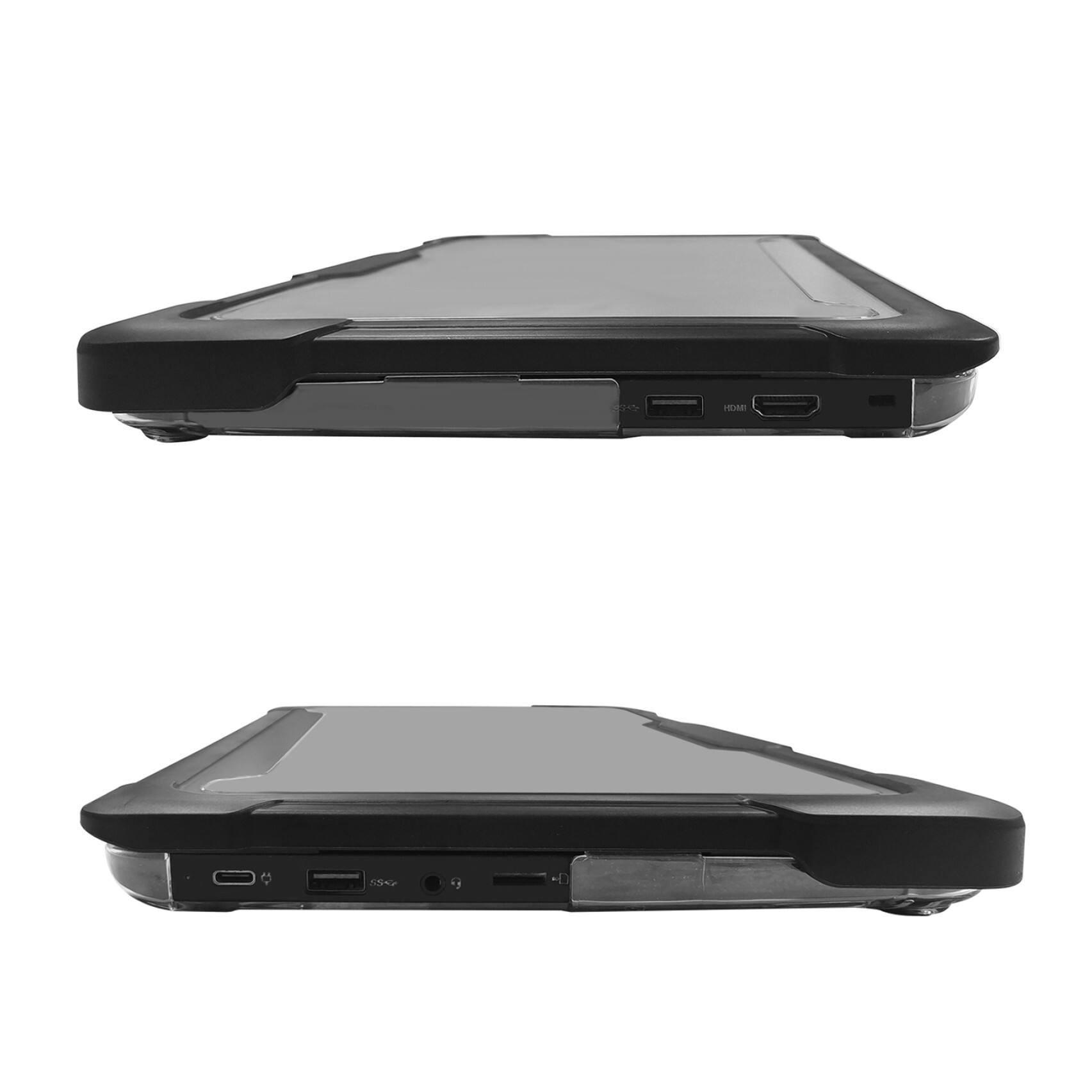 Angle. SaharaCase - Lenovo 100E/100W Gen 3 Chromebook 11.6-inch Case | Pro Shield Design | Shock-Absorbing Corners | Venture Series - Clear/Black.