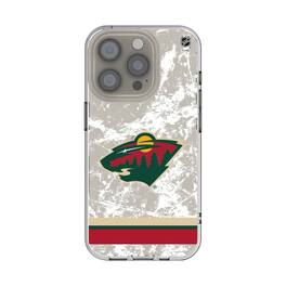 Keyscaper - NHL - Minnesota Wild iPhone Stripe Clear Ice Case - 16e - Multicolor