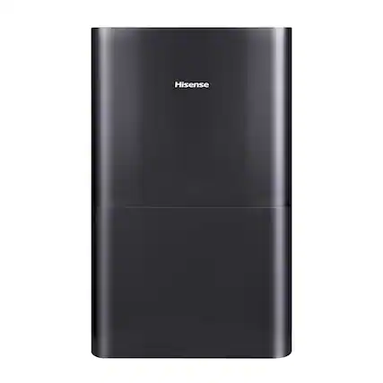Front. Hisense - Hisense 50-Pint Dehumidifier with 12 quarts Bucket Capacity and Pump, Black - Black.