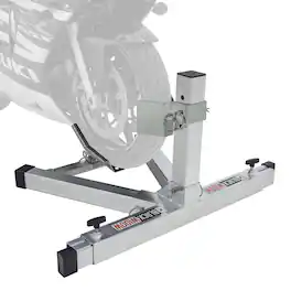 Black Widow - Motorcycle Wheel Chock, Adjustable Aluminum Stand, Fits 15-22" Tires - Silver