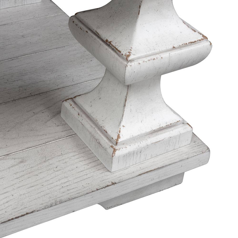 Alt View 3. Liberty Furniture Industries - Sedona Cocktail Table in Heavy Distressed White w/ Gravel Top - White.