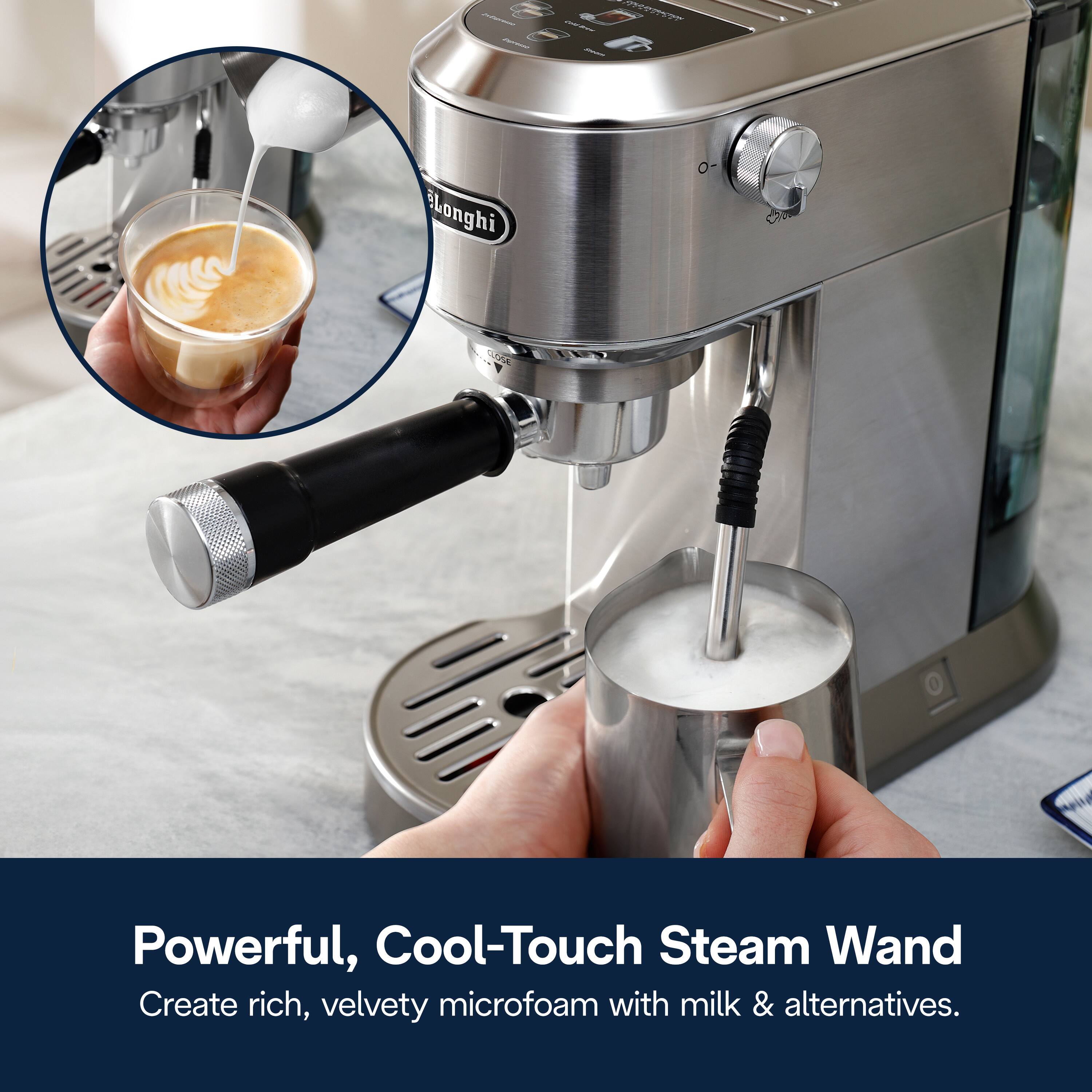 1010 SLonghi L0 Powerful, Cool-Touch Steam Wand

Create rich, velvety microfoam with milk & alternatives.