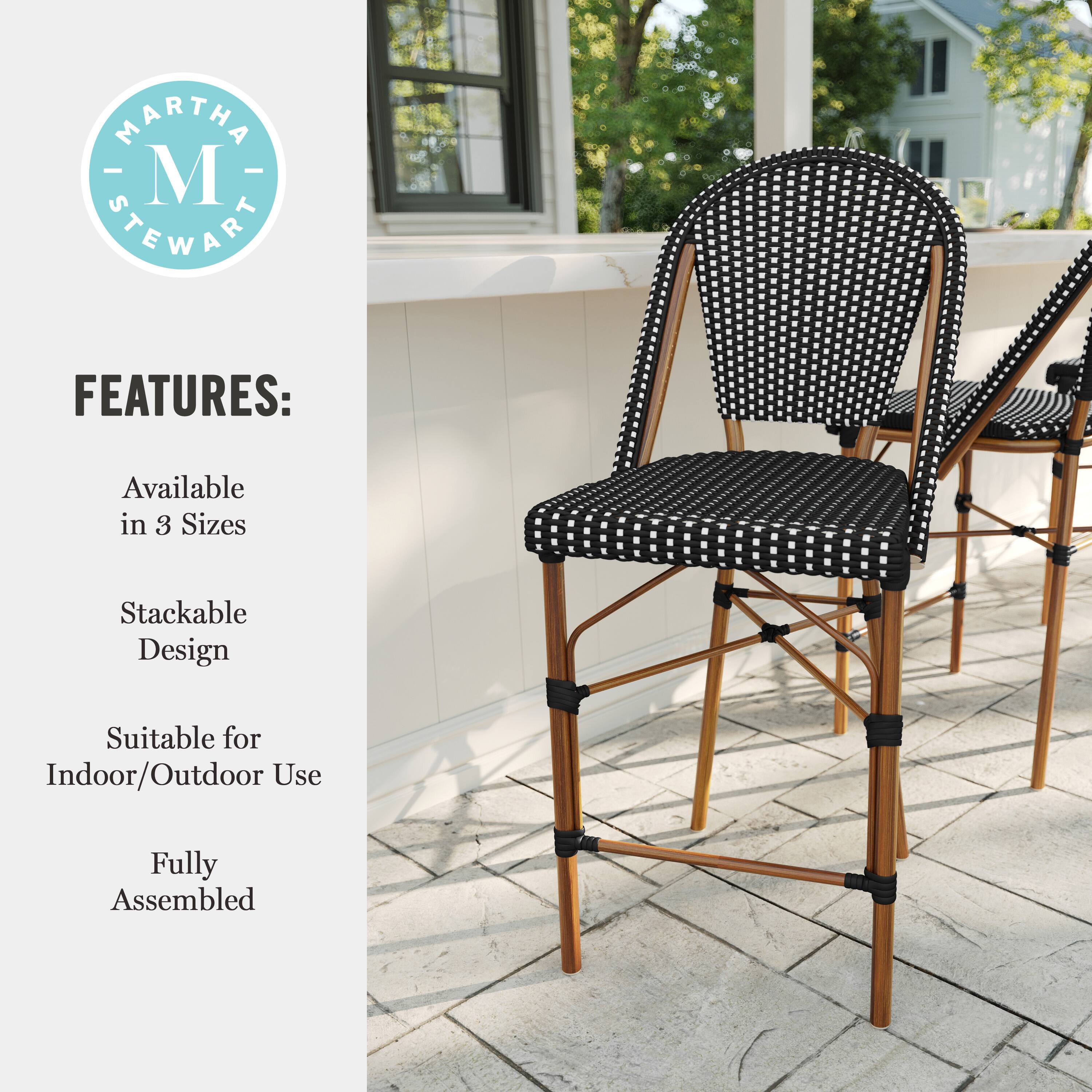 MARTHA STEWART FEATURES: Available in 3 Sizes Stackable Design Suitable for Indoor/Outdoor Use Fully Assembled