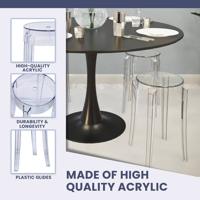 HIGH-QUALITY ACRYLIC

DURABILITY & LONGEVITY

PLASTIC GLIDES

MADE OF HIGH QUALITY ACRYLIC