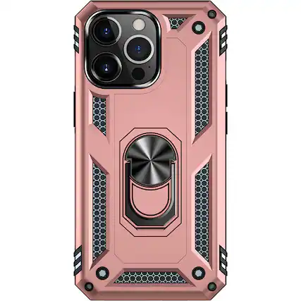 Front. SaharaCase - Raider Series Kickstand Case for Apple iPhone 13 Pro - Rose Gold.