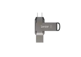 Lexar - 32GB JumpDrive Dual Drive D400, USB 3.2, 100MB/s Read, Compatible w/ Android, Mac, iPhone 15/16/17, Photo Backup - Titanium
