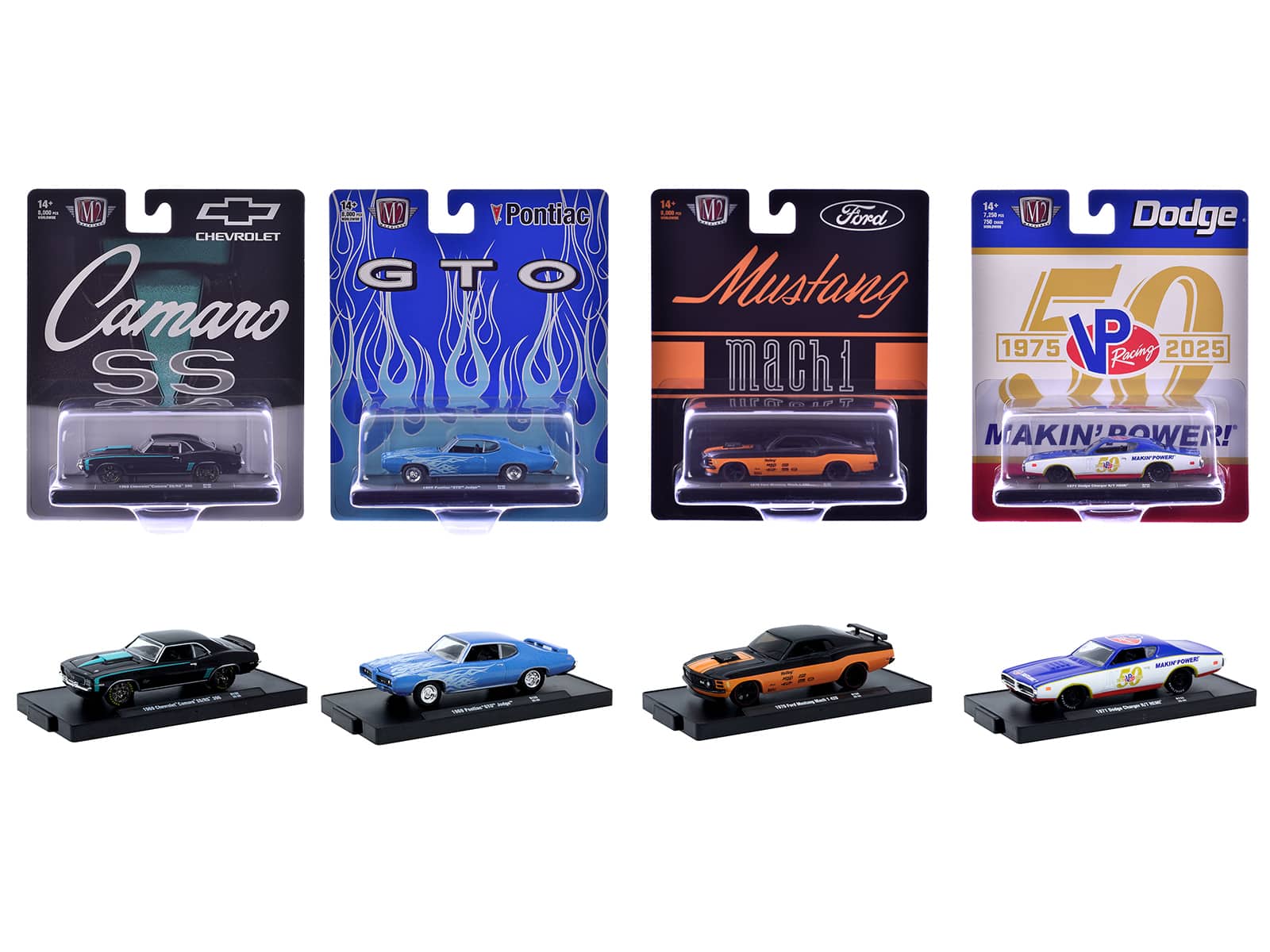 M2 - "Auto-Drivers" Set of 4 pieces in Blister Packs Release 133 Limited Edition to 8000 pieces Worldwide 1/64 - Multicolor